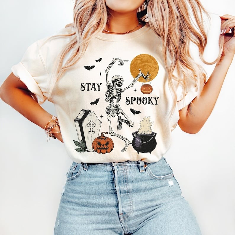 Spooky season dancing skellie 37677 DTF transfer