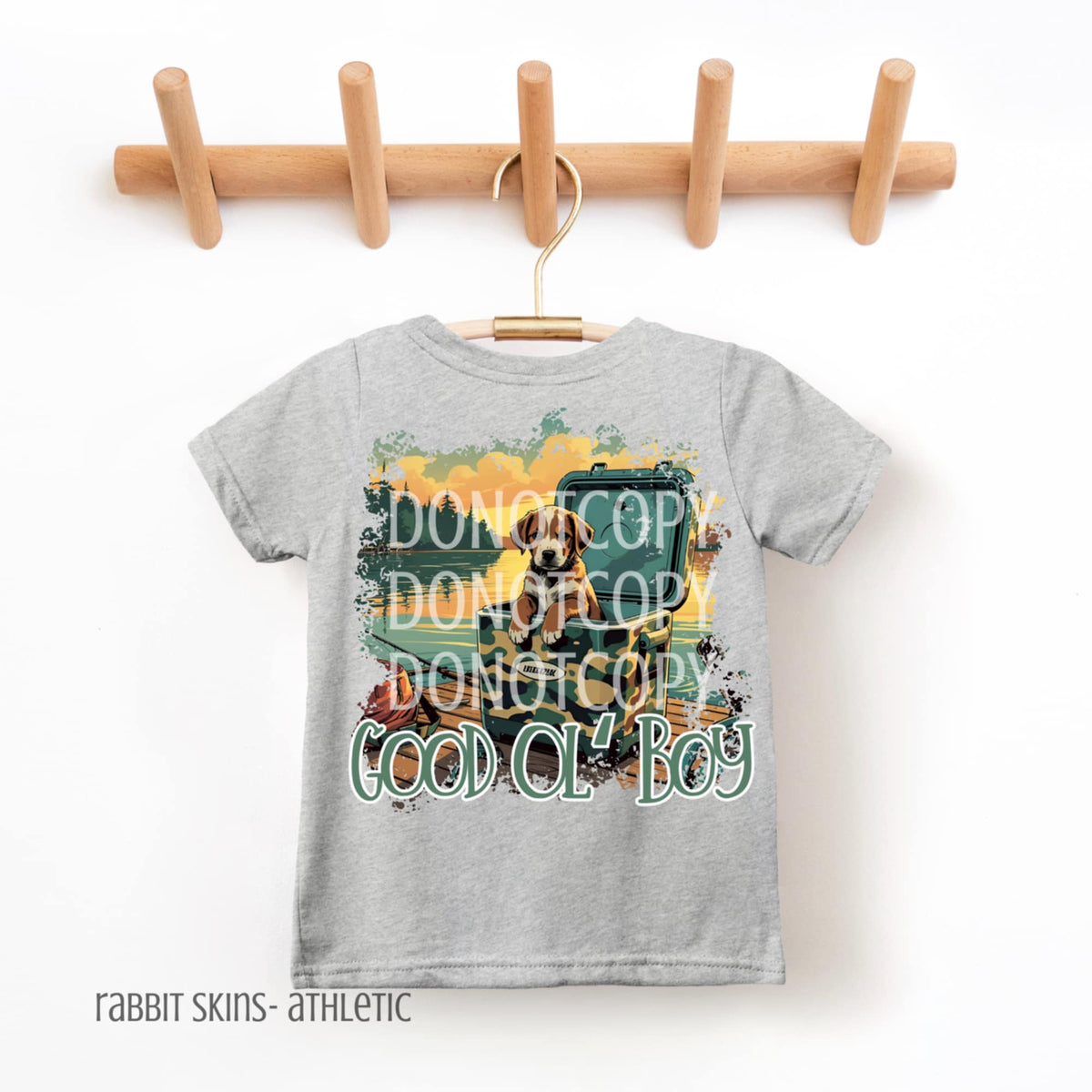 Good Ole Boy Dog by the lake CSG DTF transfer