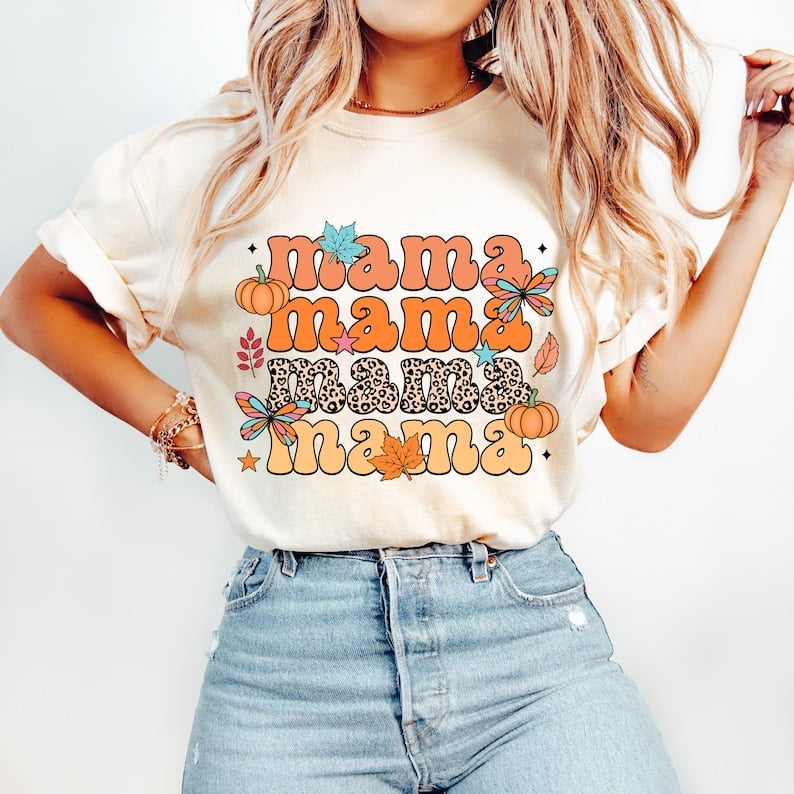 Mama fall stacked 37618 DTF transfer