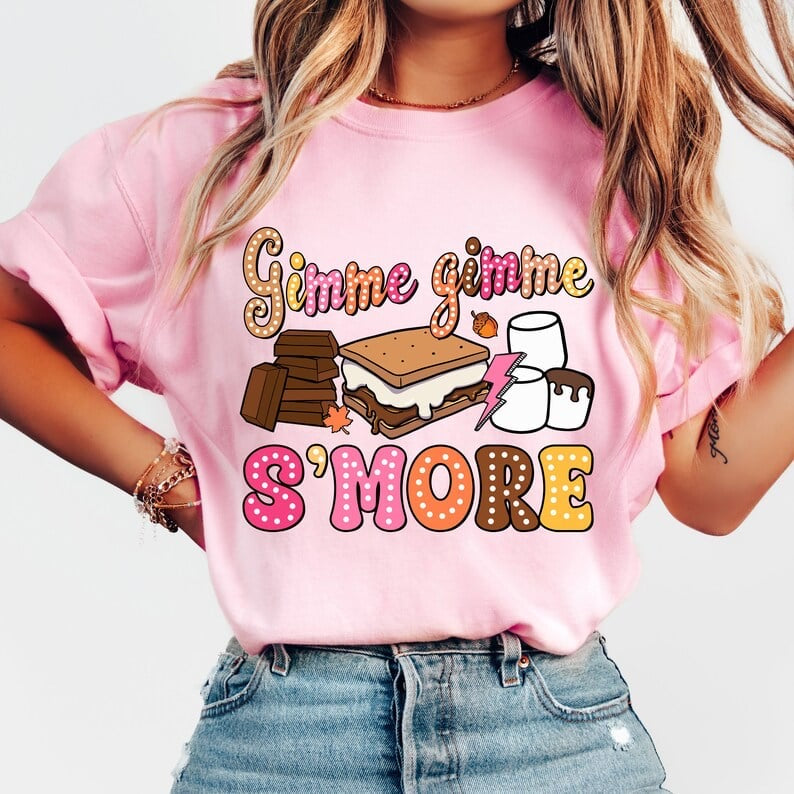 Gimme gimme smore brown yellow pink 37616 DTF transfer