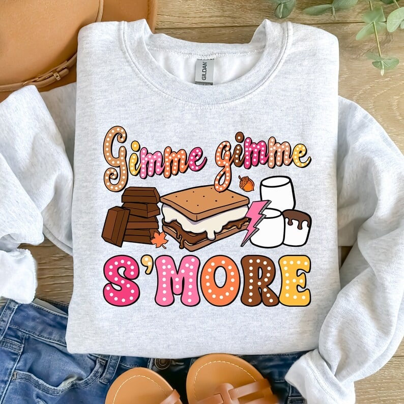 Gimme gimme smore brown yellow pink 37616 DTF transfer
