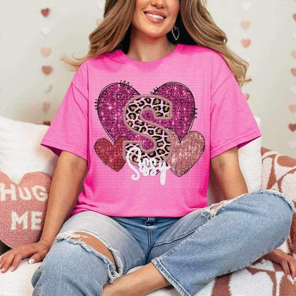 S sissy sequin hearts (ECHT) 17988 DTF TRANSFER