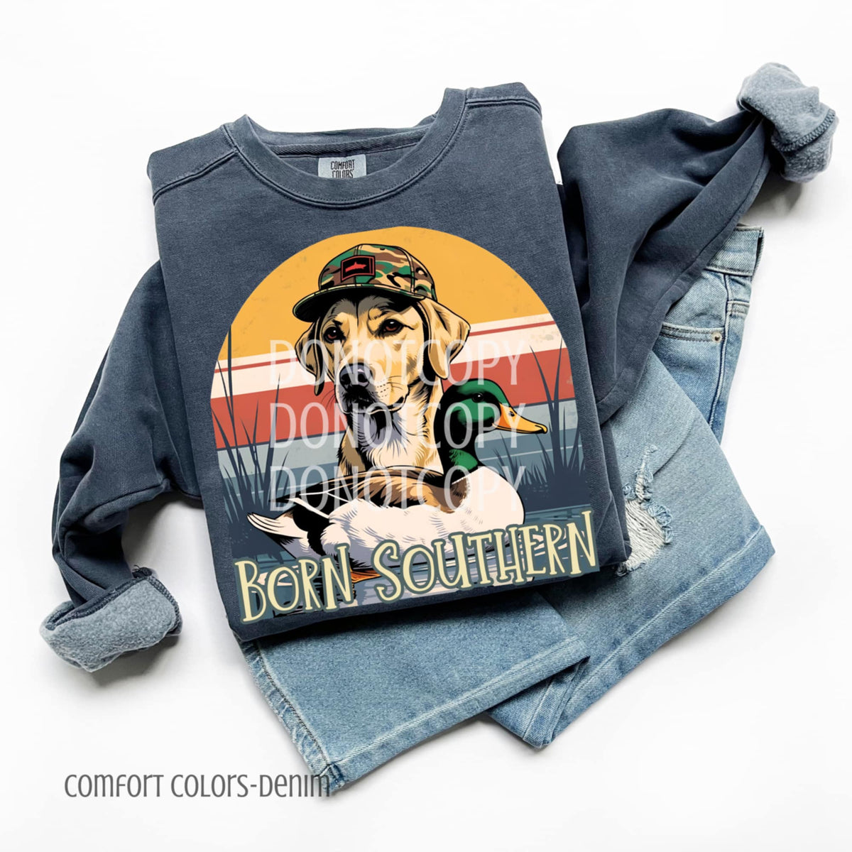 Born Southern dog and duck CSG DTF transfer