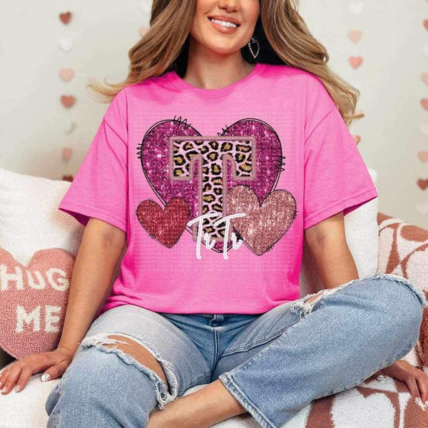 T titi sequin hearts (ECHT) 17986 DTF TRANSFER