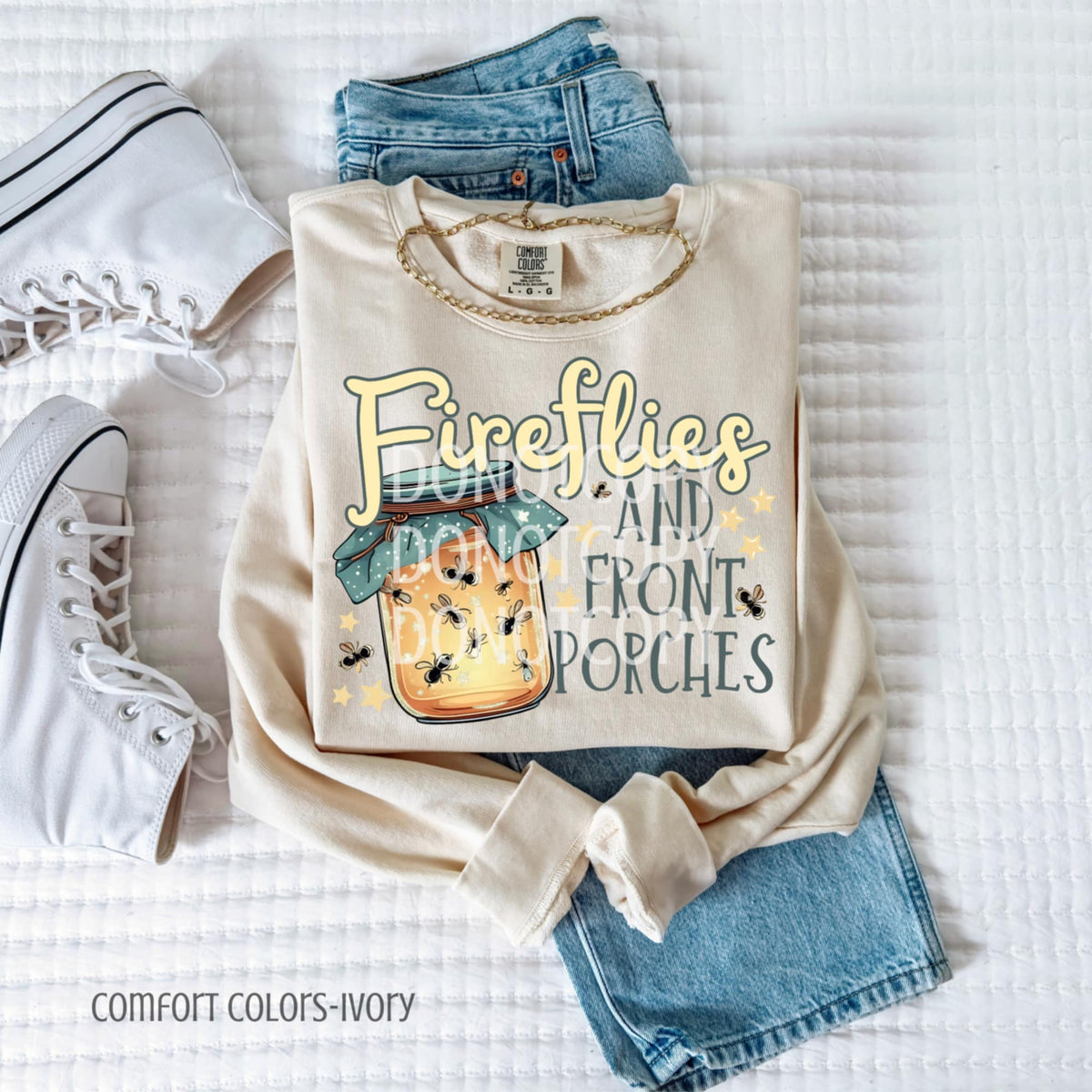 Fireflies and front porches CSG DTF transfer