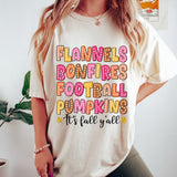 Flannels bonfires football brown yellow pink 37614 DTF transfer