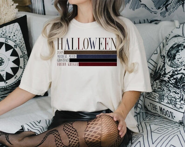 Halloween stacked lines 37672 DTF transfer