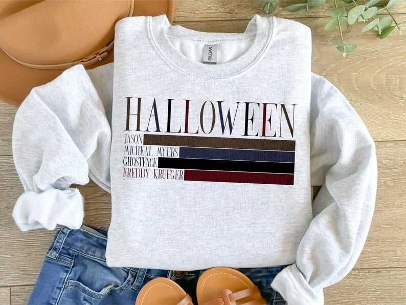 Halloween stacked lines 37672 DTF transfer