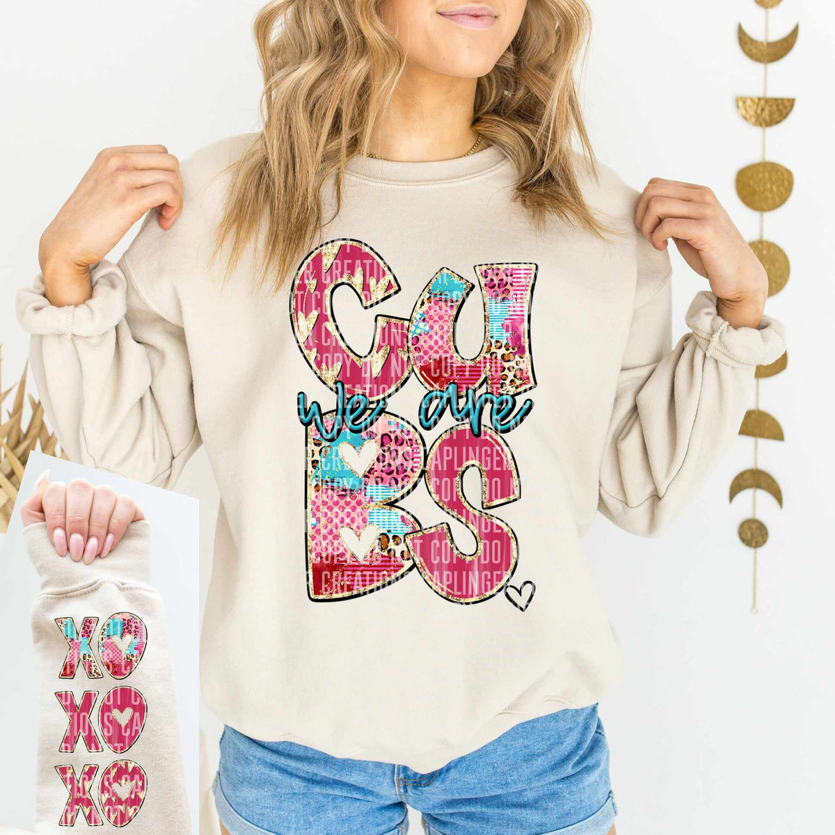 We are cubs valentine filled FRONT (caplinger) 75097 DTF transfer