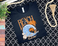 Life is a beach enjoy the waves orange 27478 DTF transfer