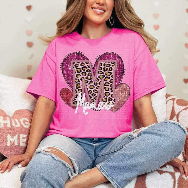 M mamaw sequin hearts (ECHT) 17959 DTF TRANSFER