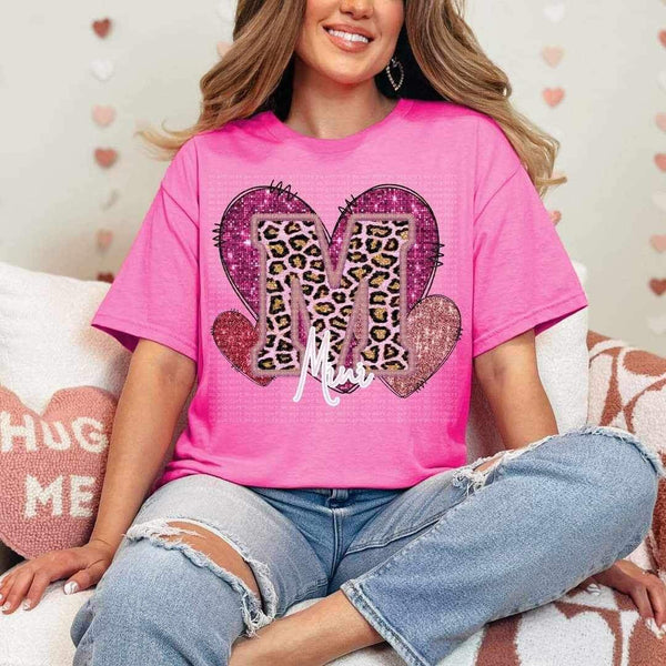 M mini sequin hearts (ECHT) 17958 DTF TRANSFER