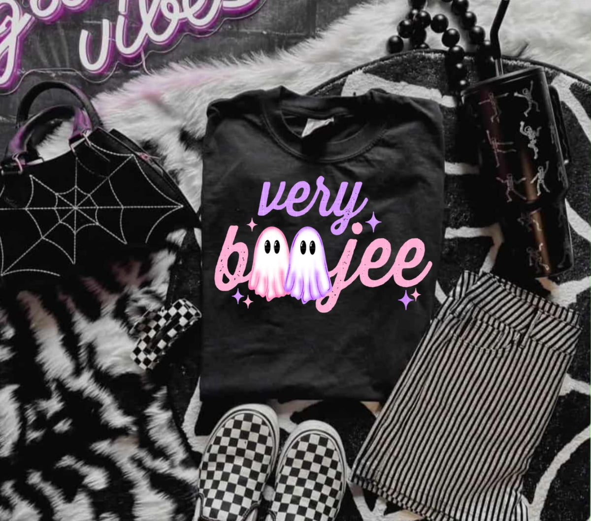 Very Boujee with two ghosts (Linda) DTF transfer