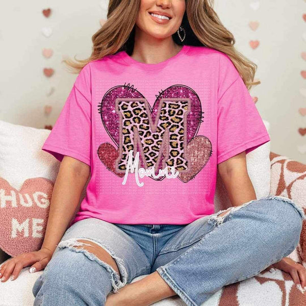 M mommi sequin hearts (ECHT) 17950 DTF TRANSFER