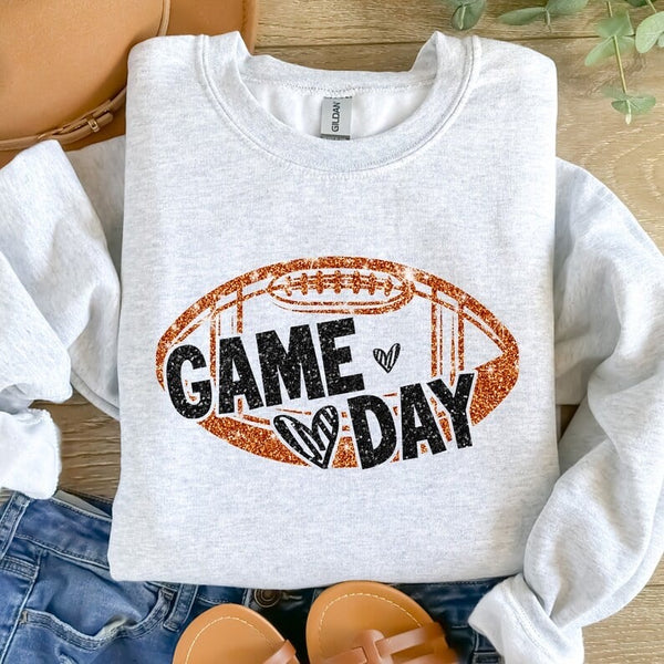 Game day glitter football 37740 DTF transfer