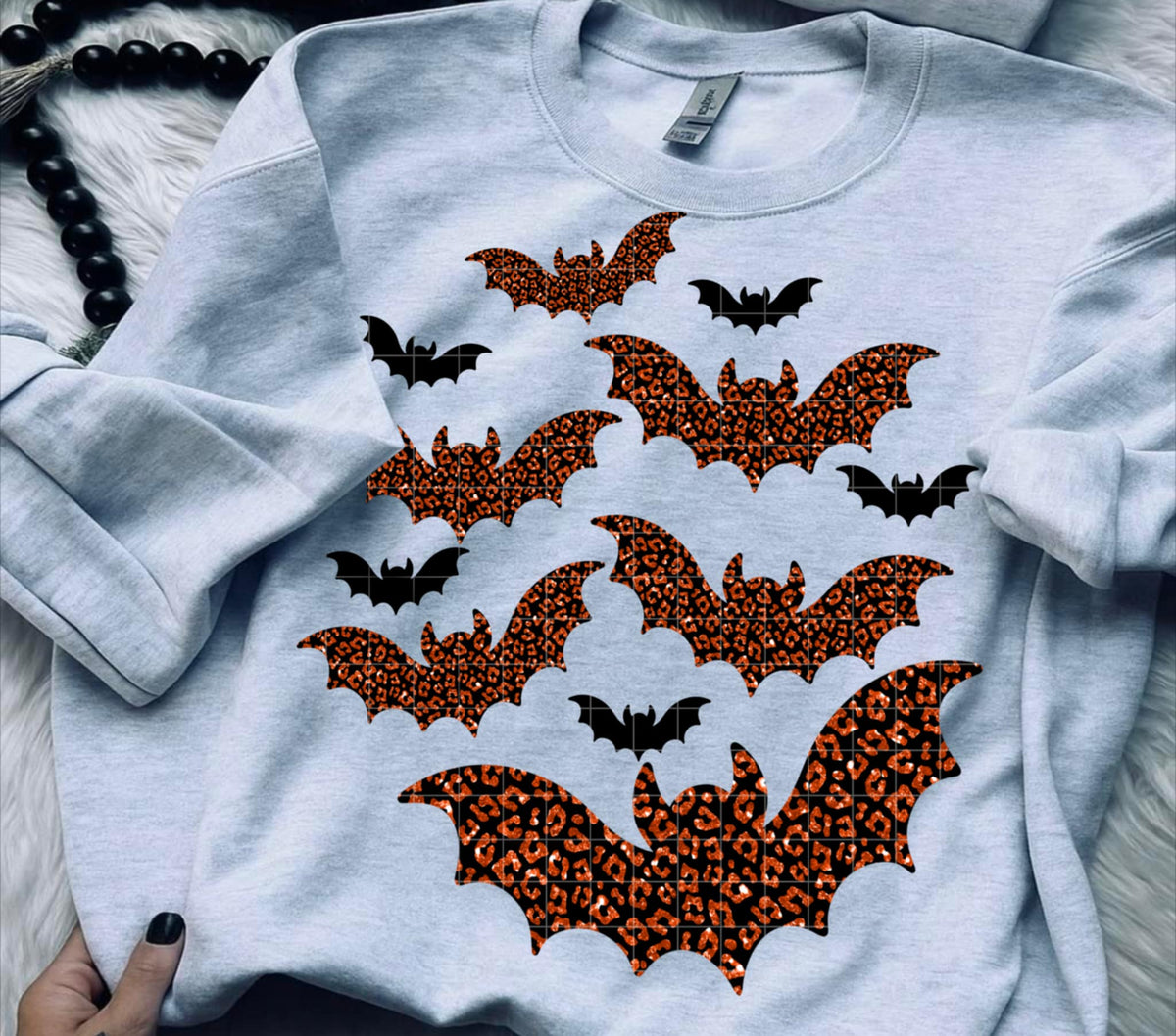 Orange Leopard Bats (Linda) DTF transfer