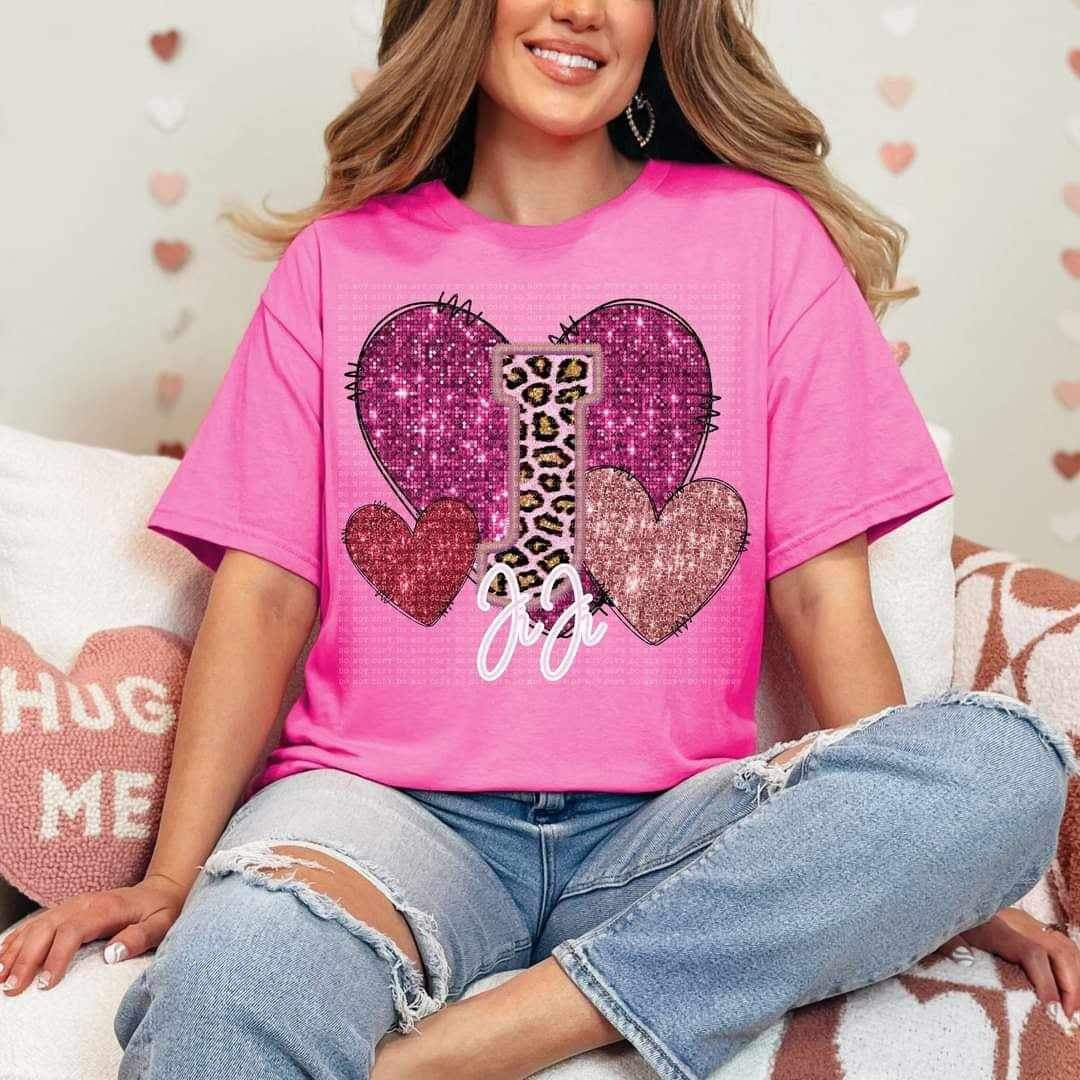 J jiji sequin hearts (ECHT) 17946 DTF TRANSFER