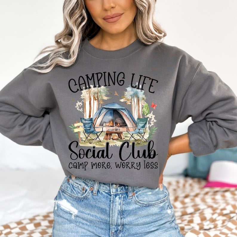 Camping life social club 37701 DTF transfer