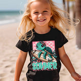 Summer vibes turtle on surf board 27491 DTF transfer