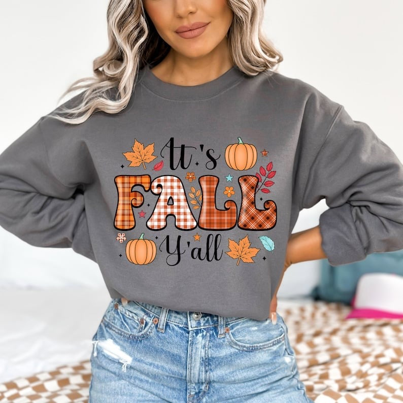 It’s fall y’all patterned 37610 DTF transfer