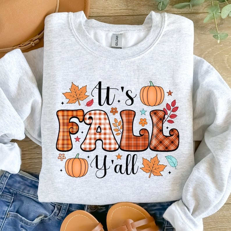 It’s fall y’all patterned 37610 DTF transfer
