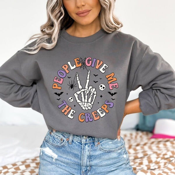 People give me the creeps circle pastel font 37667 DTF transfer