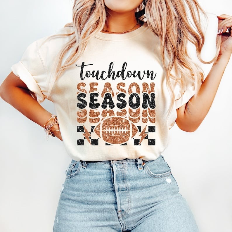 Touchdown season stacked glitter 37735 DTF transfer