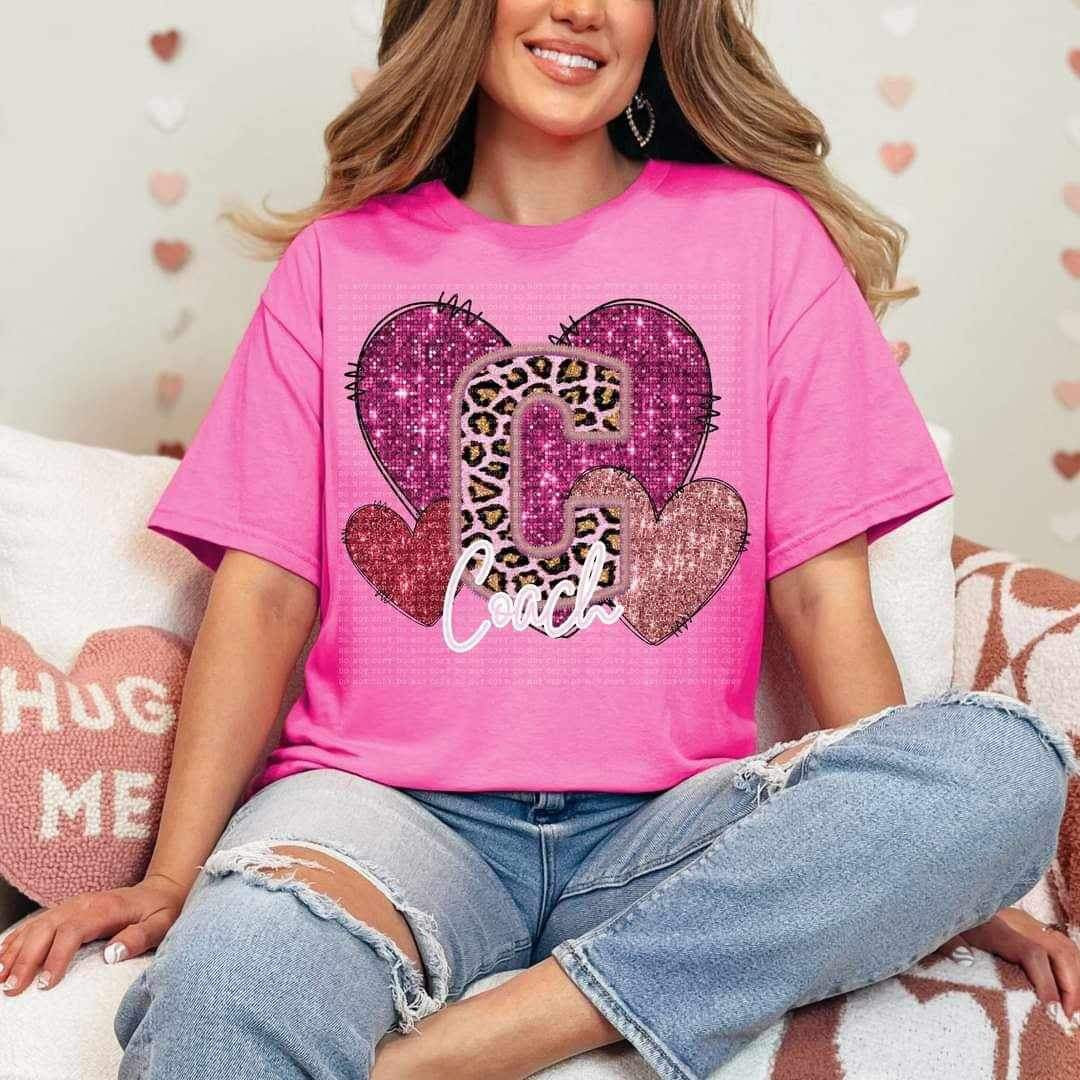 C coach sequin hearts (ECHT) 17925 DTF TRANSFER