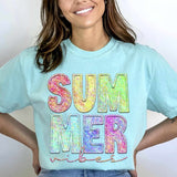 Summer vibes colorful sequin 27506 DTF transfer