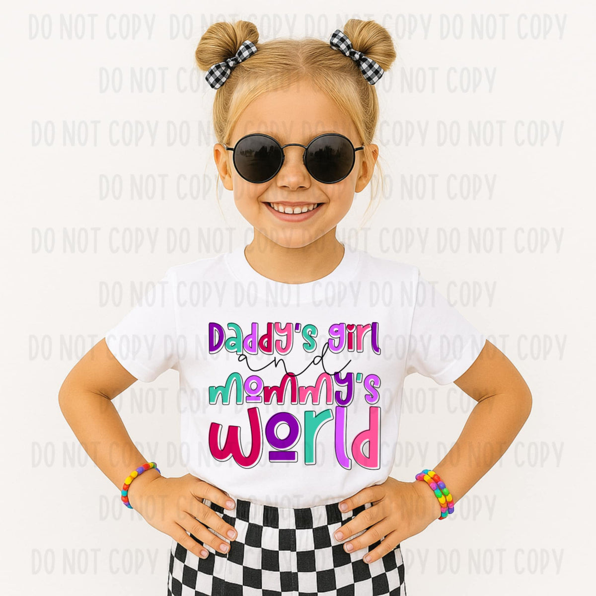 Daddy’s Girl and Mommy’s World 111703 DTF transfer