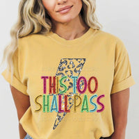 This too shall pass rainbow font 27503 DTF transfer