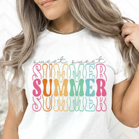 Sweet sweet summer colorful stacked 27505 DTF transfer