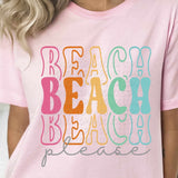 Beach please colorful stacked 27504 DTF transfer