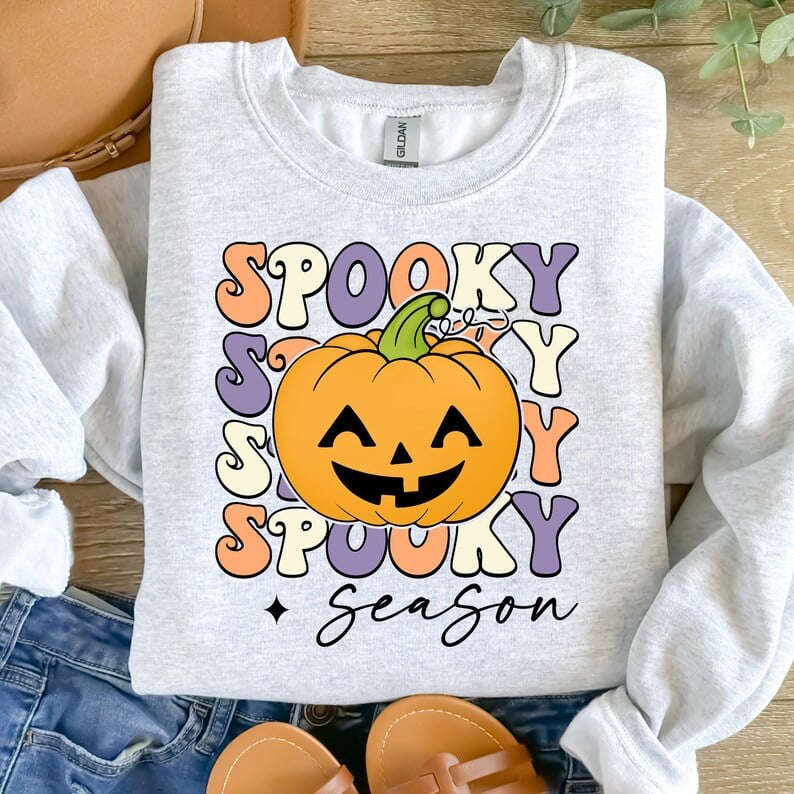 Spooky season stacked happy pumpkin 37663 DTF transfer
