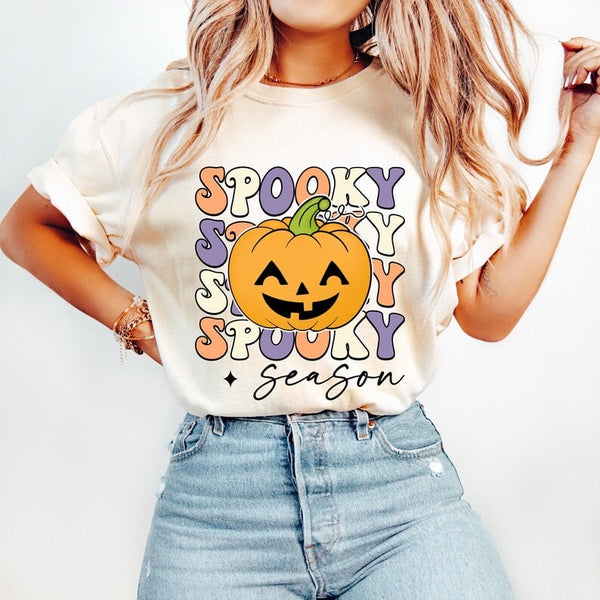 Spooky season stacked happy pumpkin 37663 DTF transfer