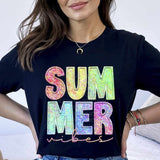 Summer vibes colorful sequin 27506 DTF transfer