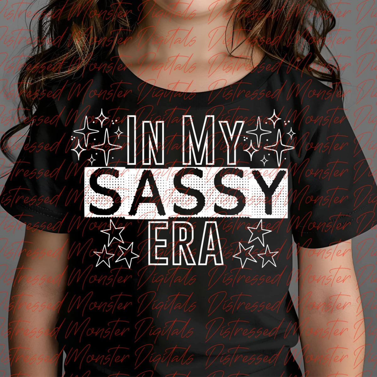 In my Sassy Era with stars WHITE 111698 DTF transfer