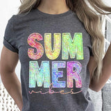 Summer vibes colorful sequin 27506 DTF transfer