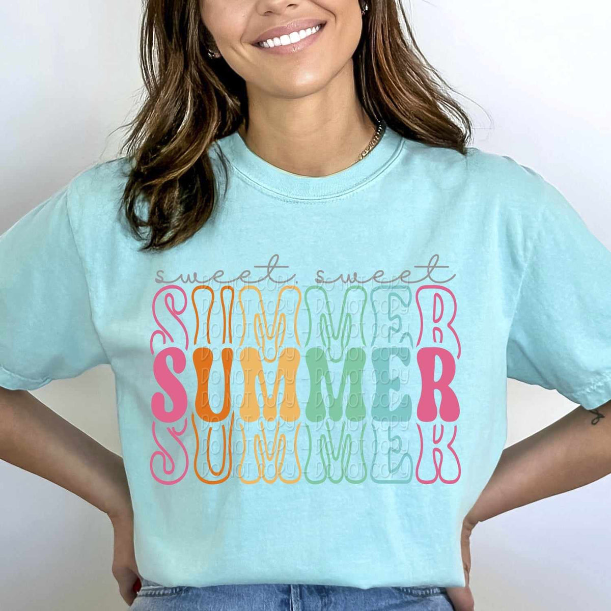 Sweet sweet summer colorful stacked 27505 DTF transfer