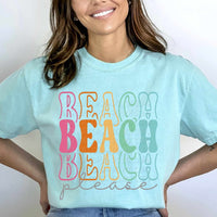 Beach please colorful stacked 27504 DTF transfer
