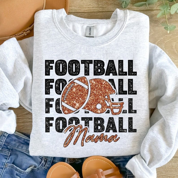 Football mama stacked glitter 37728 DTF transfer