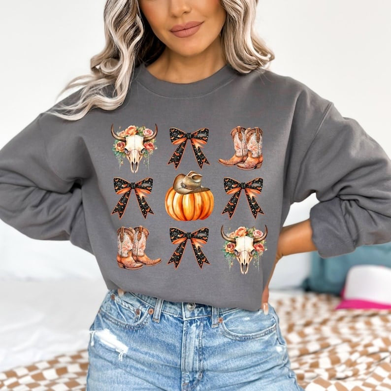 Coquette fall collage 37605 DTF transfer