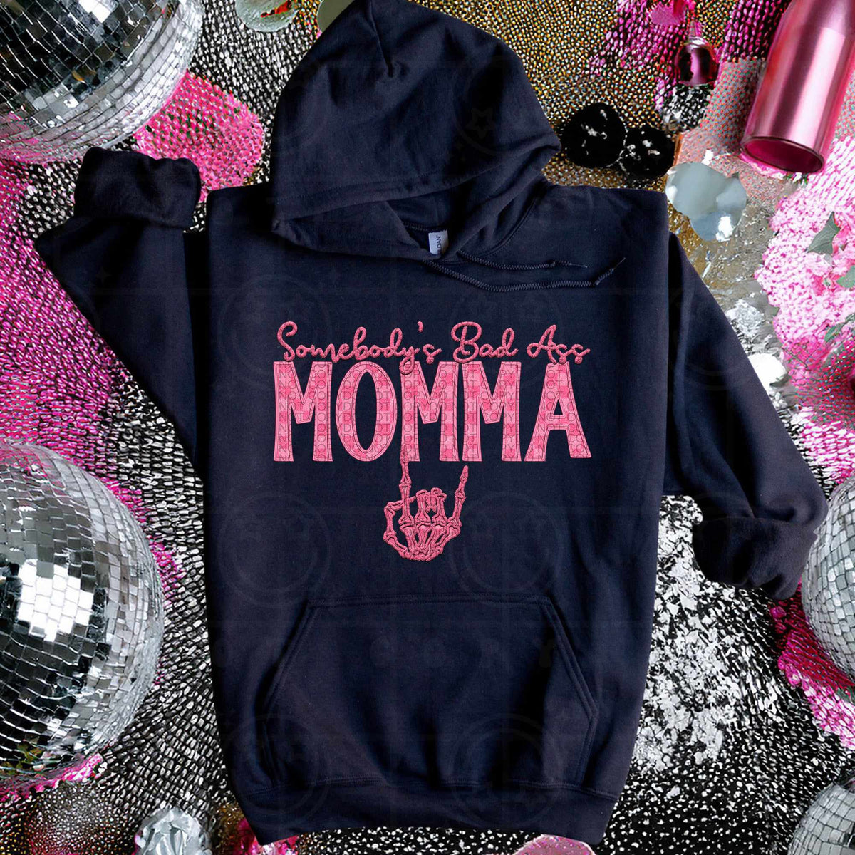 Somebody’s bad ass momma pink (HW) 75196 DTF transfer