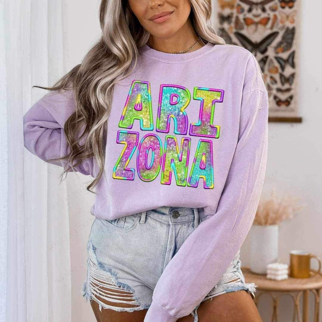 Arizona tie dye embroidery 19080 DTF TRANSFER