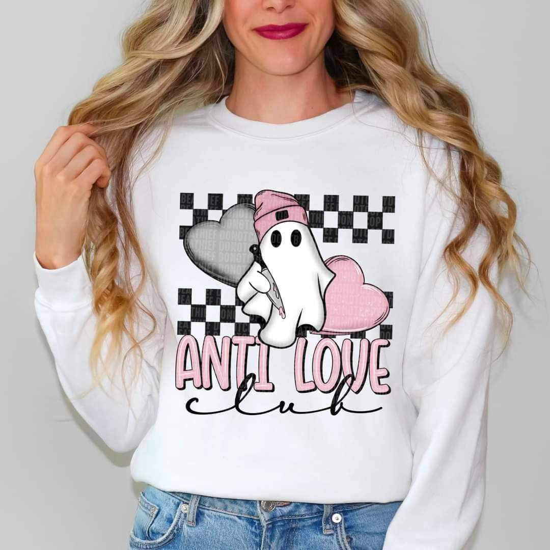 Anti love club ghost and hearts 19093 DTF TRANSFER
