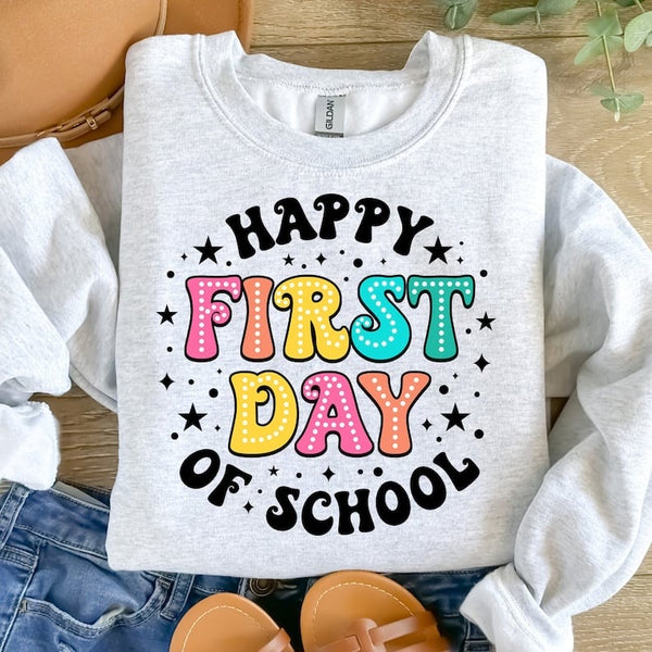 Happy first day of school circle 37716 DTF transfer