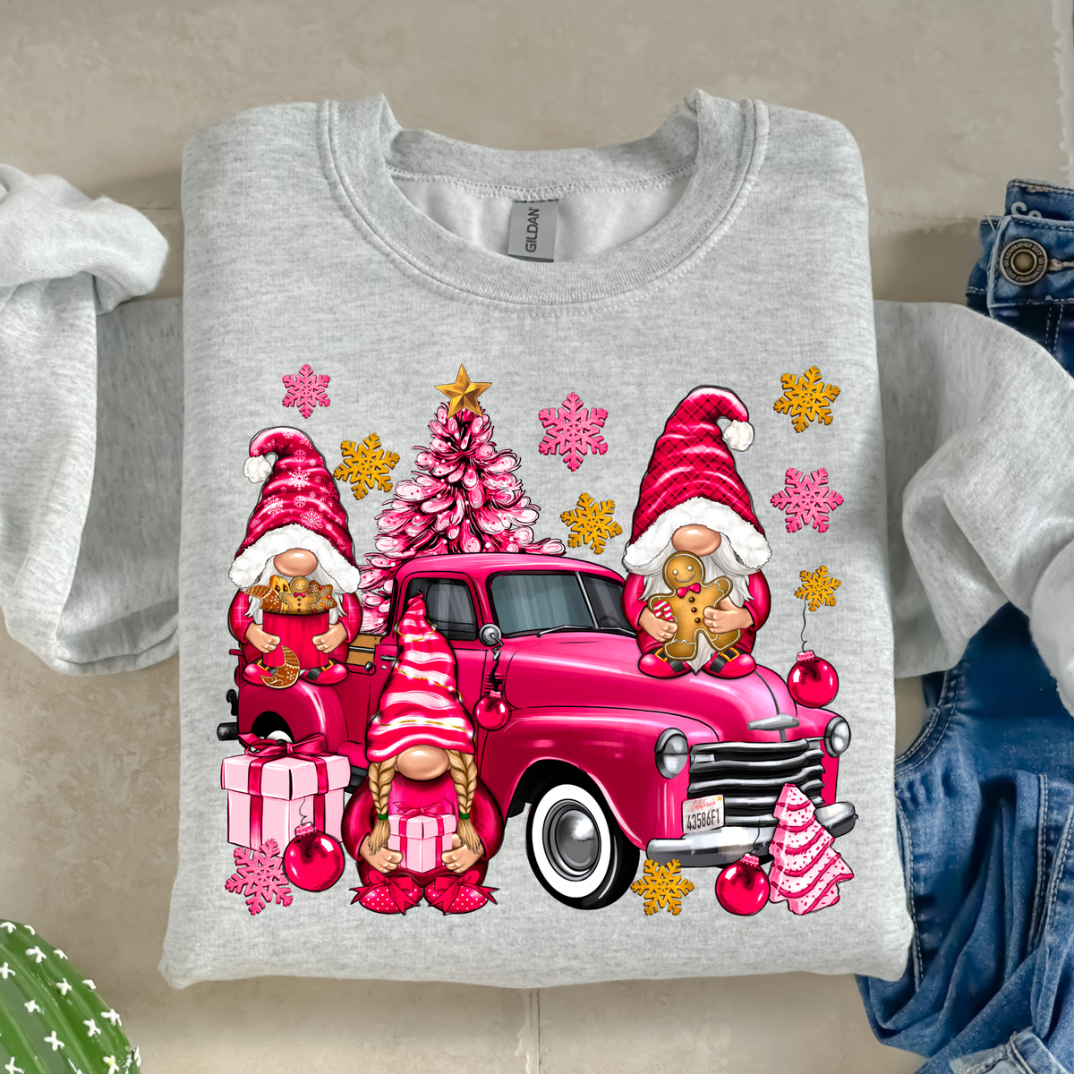 Pink Christmas-38514-DTF transfer