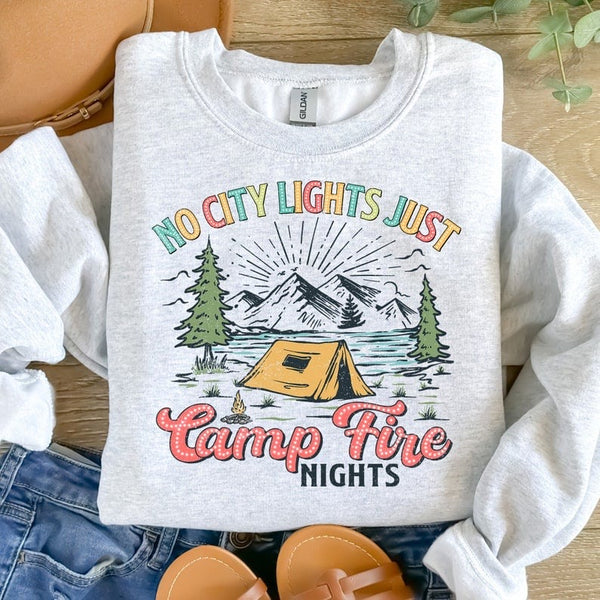 No city lights just campfire nights 37694 DTF transfer