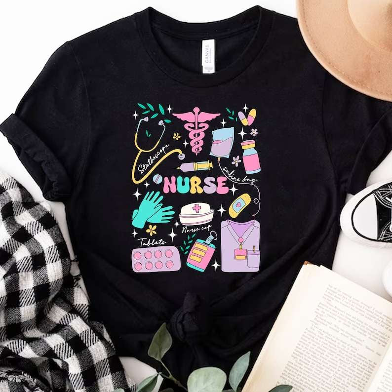 Nurse collage WHITE 27543 DTF transfer