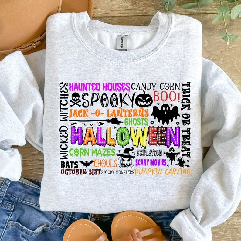 Halloween subway colorful 37654 DTF transfer